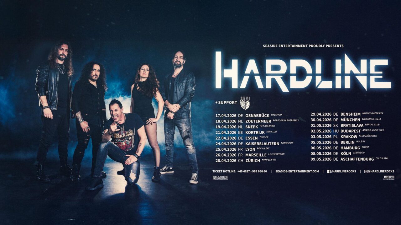 HARDLINE – Europatour 2026 startet im April – Am 29.04. gastieren Johnny Gioeli & Co im REX in Bensheim